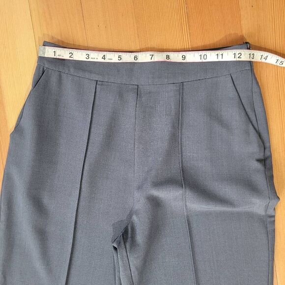 Lulus grey straight leg trousers lightweight office minimalist neutral business - Picture 10 of 13
